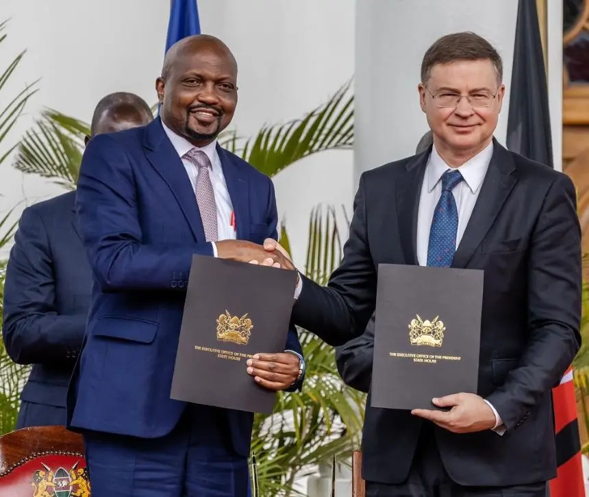 Kenya's former Trade Cabinet Secretary and EU Trade Representative during the signing of EPA Agreement in June. Image: courtesy.