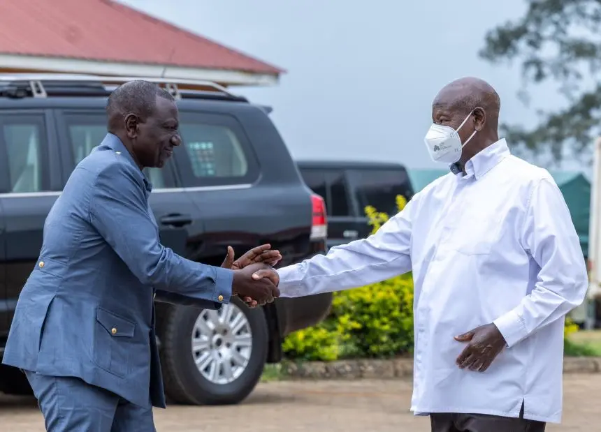 President Ruto and Museveni in Uganda. Image: courtesy.