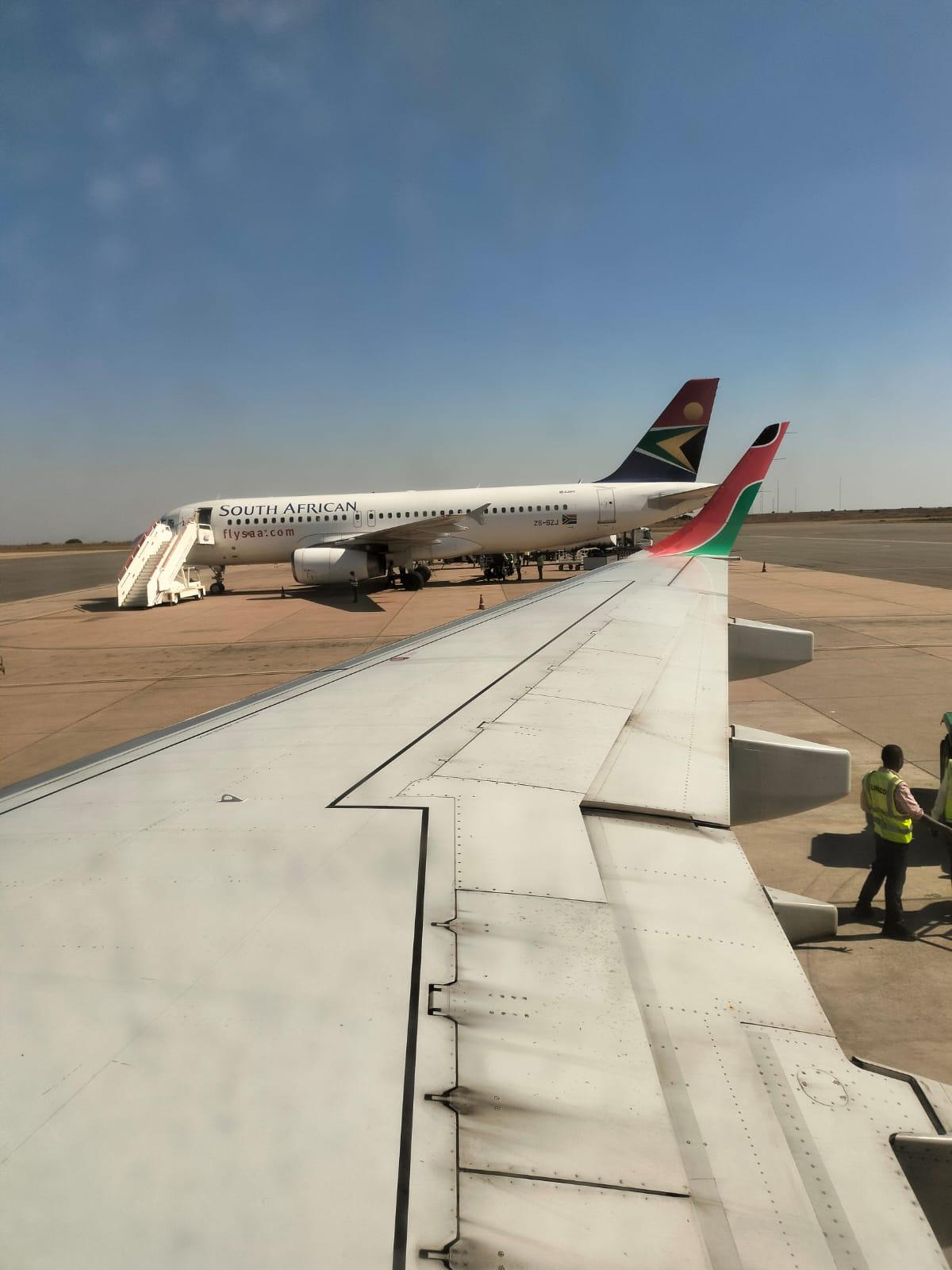 A Kenya Airways aircraft and a SAA at the Kamuzu Banda Airport in Lilongwe. Image: Gerald Andae