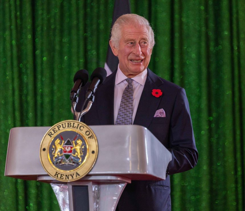 King Charles during Satate banquet in Nairobi. Image: courtesy (State House).