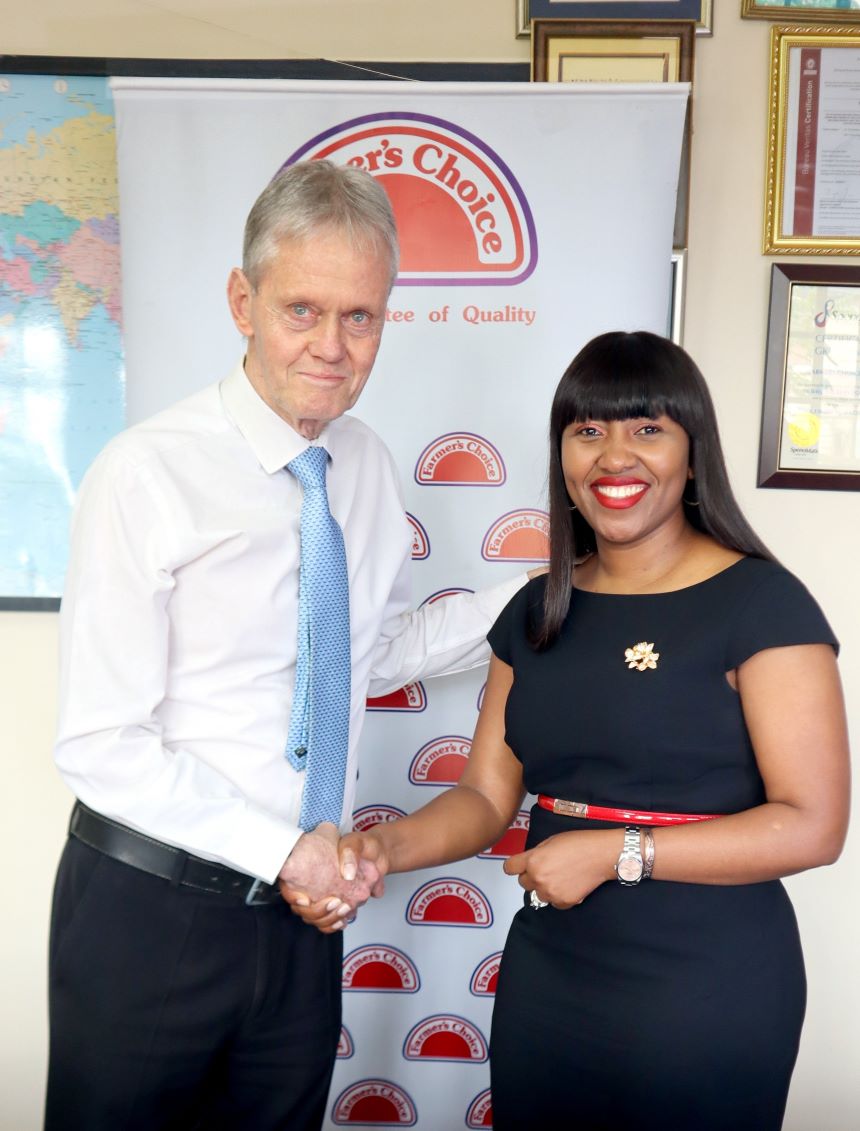 Farmer's Choice new CEO Felisters Gitau (Right): Image. Courtesy.
