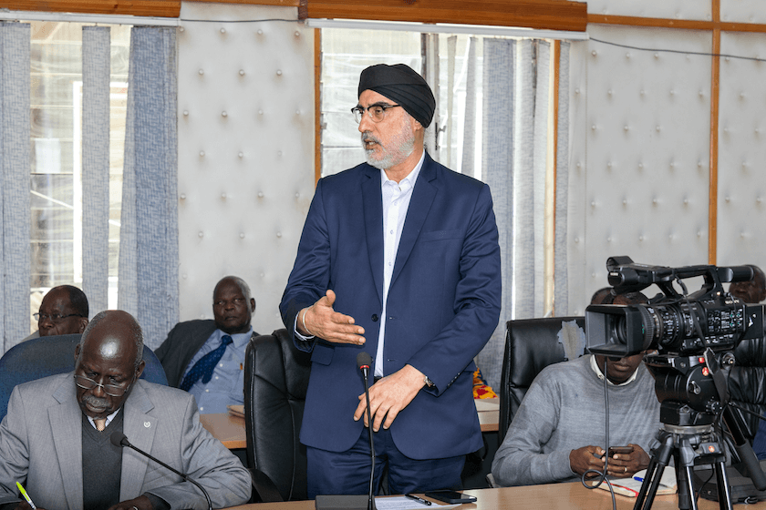 Billionaire Rai during a public forum at Kilimo House last week. Photo: BDA.