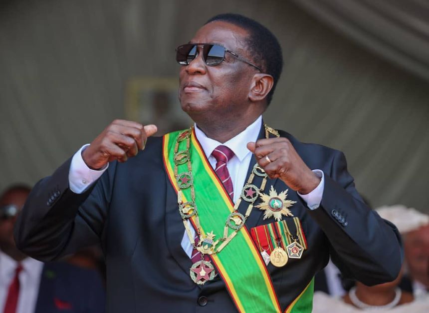 Zimbabwean President Mnangagwa during his swearing in ceremony in Harare. Photo (courtesy).